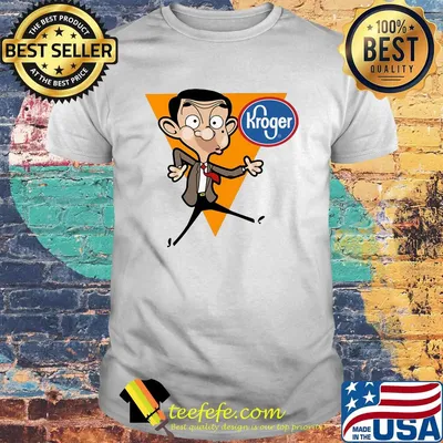 Mr. Bean cartoon kroger logo shirt