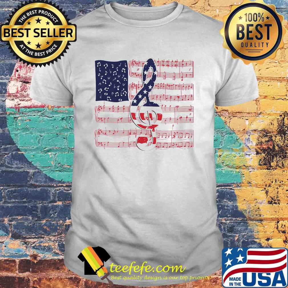 Music american flag happy independence day shirt