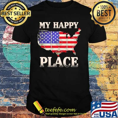 My happy place american flag independence day shirt
