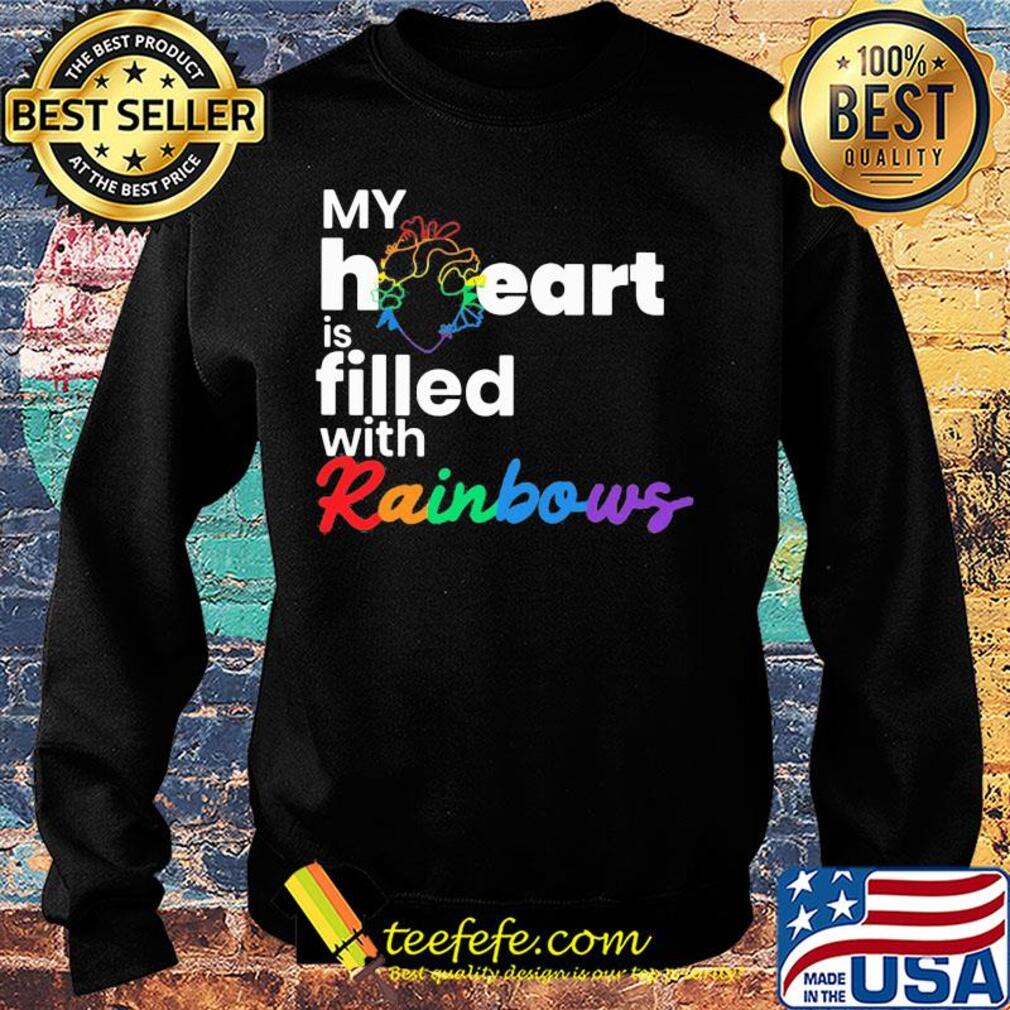 My heart is filled with rainbows LGBT s Sweater My heart is filled with rainbows LGBT s Sweater