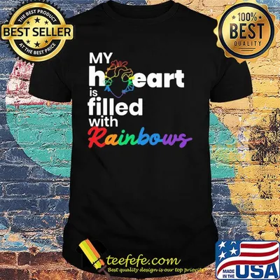 My heart is filled with rainbows LGBT shirt