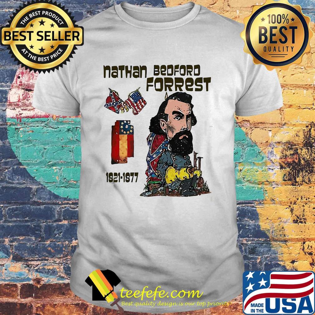 Nathan bedford forrest 1821 1877 american flag happy independence day shirt