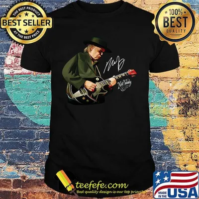 Neil young playing guitar signature art shirt