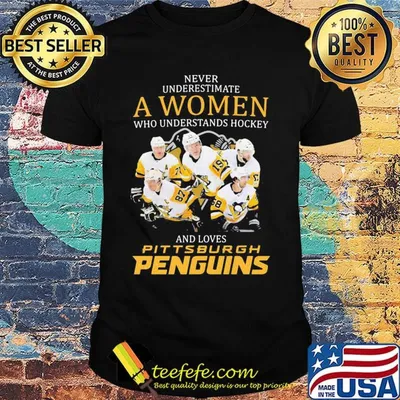 Never underestimate a woman who understands hockey and loves pittsburgh penguins shirt