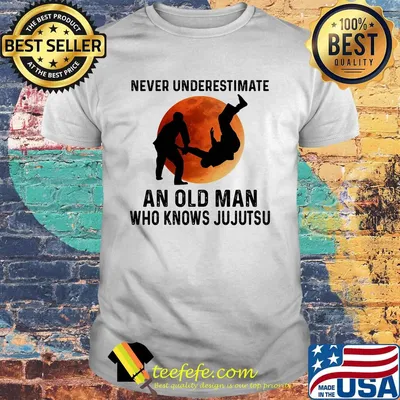 Never Underestimate An Old Man Who Knows Jujutsu Moon Shirt