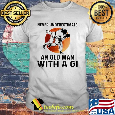 Never Underestimate An Old Man With A Gi Taekwondo Moon Shirt