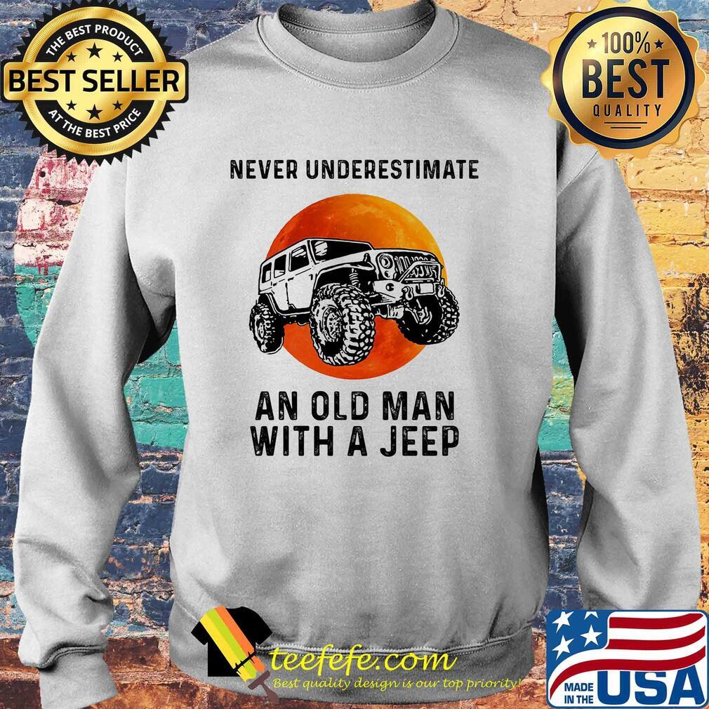 Never underestimate an old man with a jeep vintage s Sweater Never underestimate an old man with a jeep vintage s Sweater