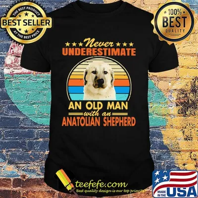Never underestimate an old man with an anatolian shepherd vintage shirt