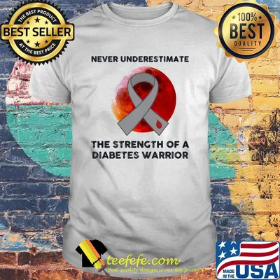 Never underestimate the strength of a diabetes warrior sunset shirt