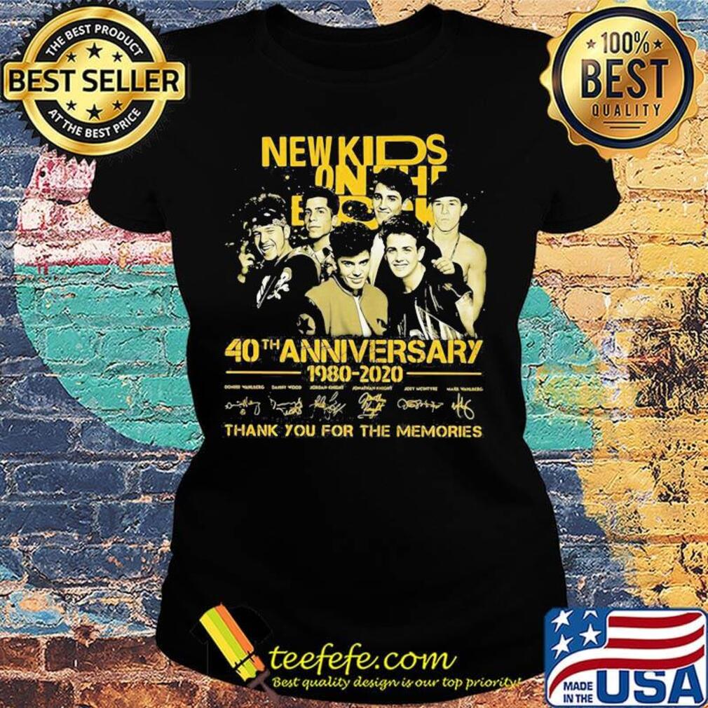 New kids on the block band 40th anniversary 1980 2020 thank you for the memories signatures s Ladies tee New kids on the block band 40th anniversary 1980 2020 thank you for the memories signatures s Ladies tee