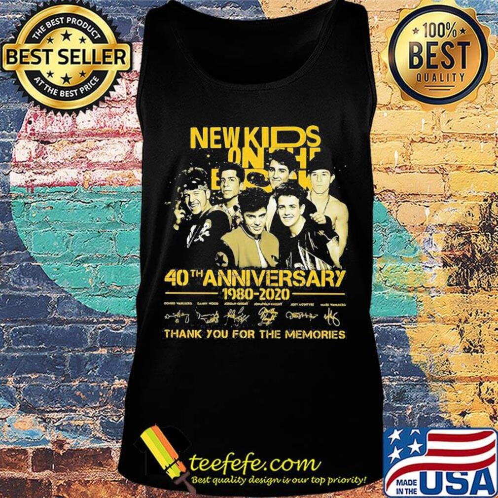 New kids on the block band 40th anniversary 1980 2020 thank you for the memories signatures s Tank top New kids on the block band 40th anniversary 1980 2020 thank you for the memories signatures s Tank top