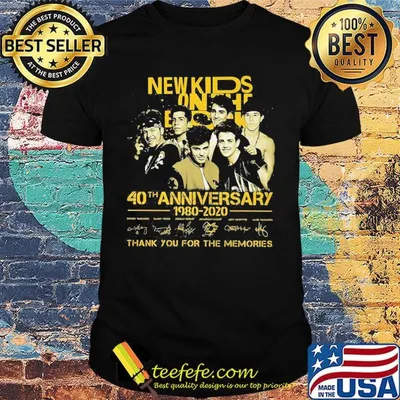 New kids on the block band 40th anniversary 1980 2020 thank you for the memories signatures shirt