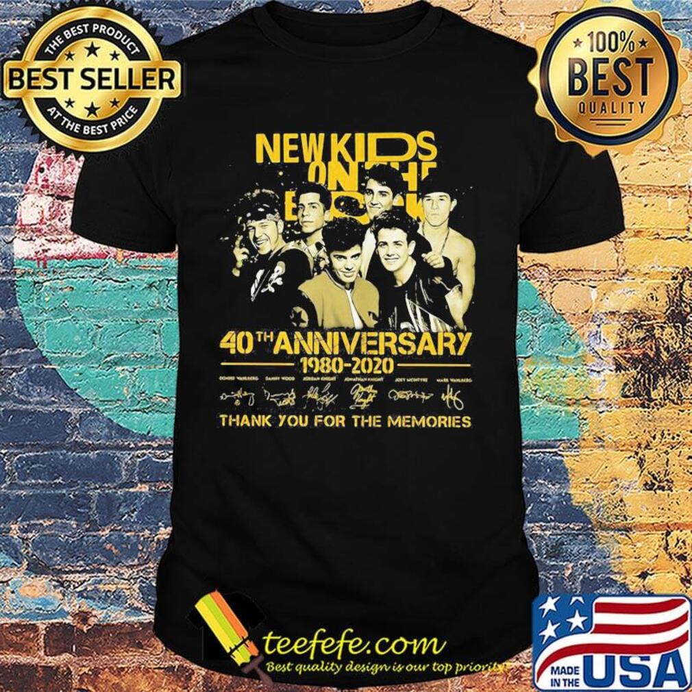 New kids on the block band 40th anniversary 1980 2020 thank you for the memories signatures shirt New kids on the block band 40th anniversary 1980 2020 thank you for the memories signatures shirt