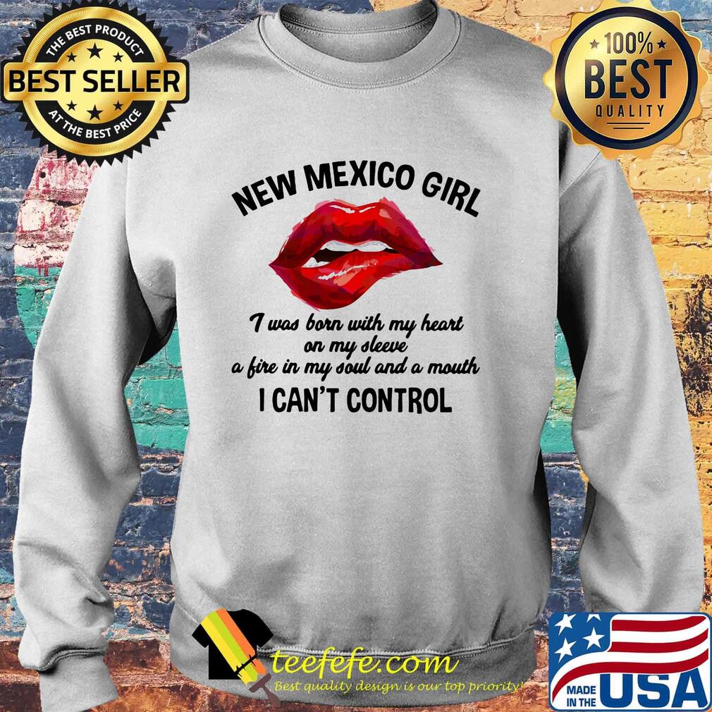 New Mexico Girl I Can't Control Lips Red Shirt Sweater New Mexico Girl I Can't Control Lips Red Shirt Sweater