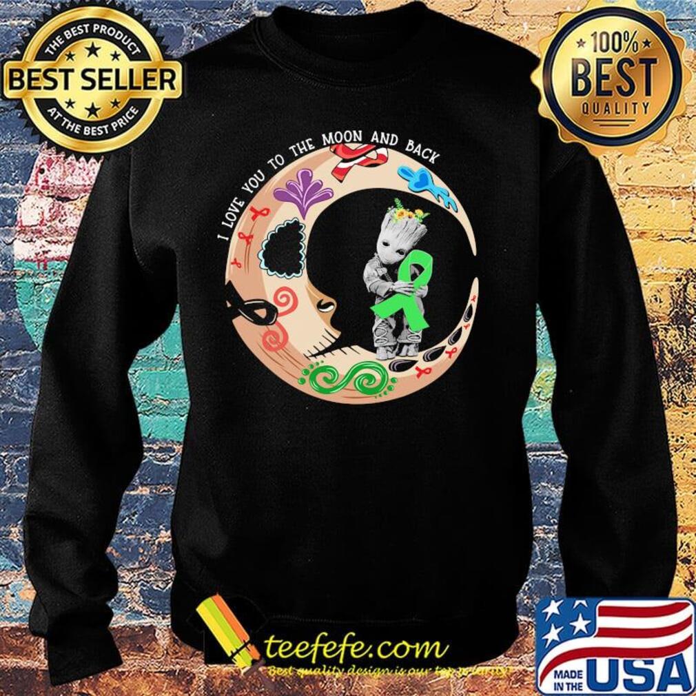 Nightmare i love to the moon and back baby groot hug cancer awareness green s Sweater Nightmare i love to the moon and back baby groot hug cancer awareness green s Sweater