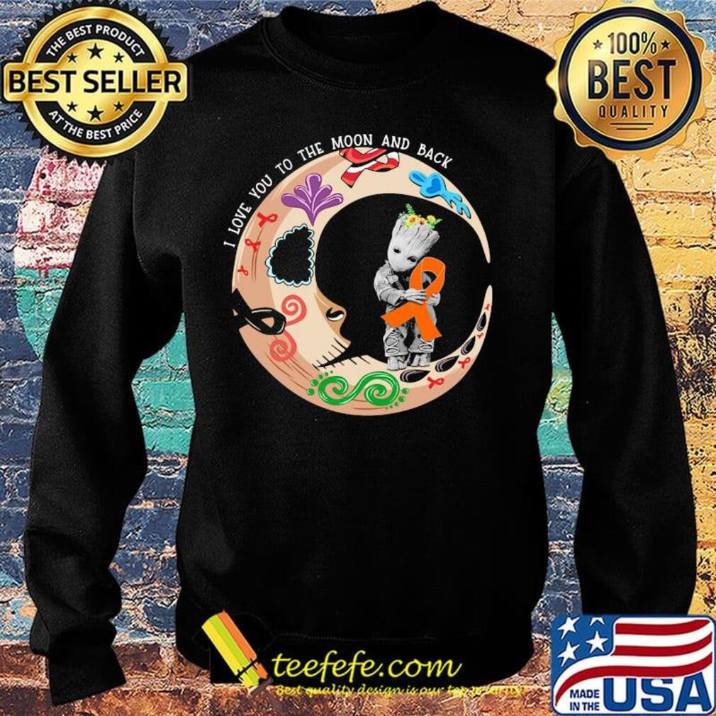 Nightmare i love to the moon and back baby groot hug cancer awareness orange s Sweater Nightmare i love to the moon and back baby groot hug cancer awareness orange s Sweater
