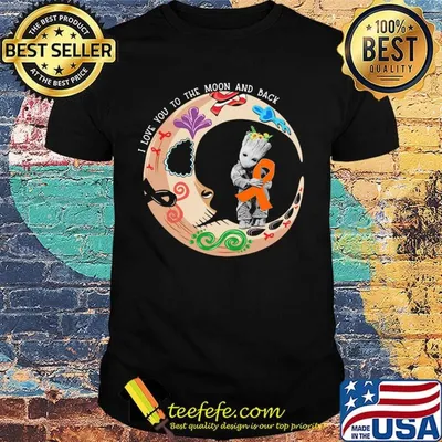 Nightmare i love to the moon and back baby groot hug cancer awareness orange shirt