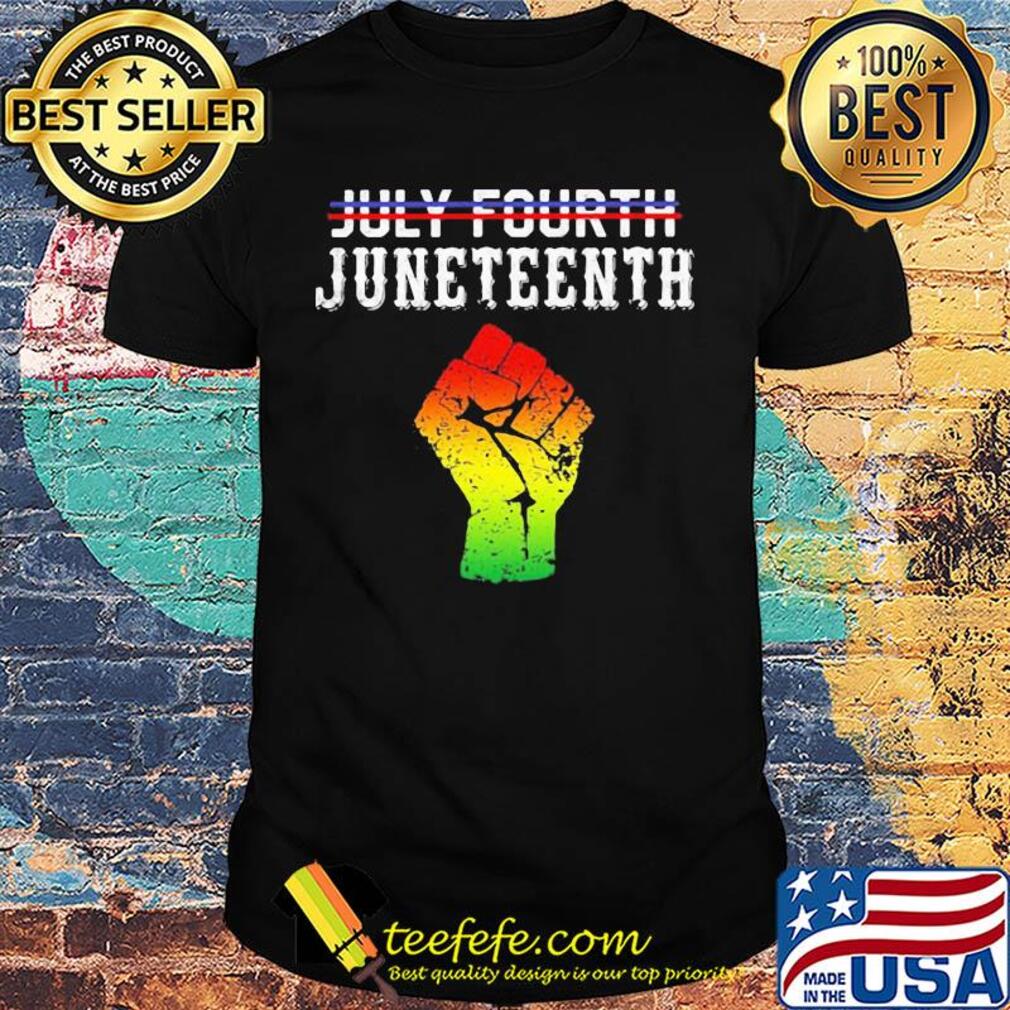 Not july 4th juneteenth since 1865 fist shirt Not july 4th juneteenth since 1865 fist shirt