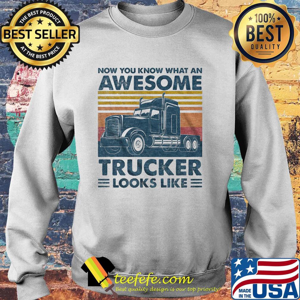 Now you know what an awesome trucker looks like vintage retro s Sweater Now you know what an awesome trucker looks like vintage retro s Sweater
