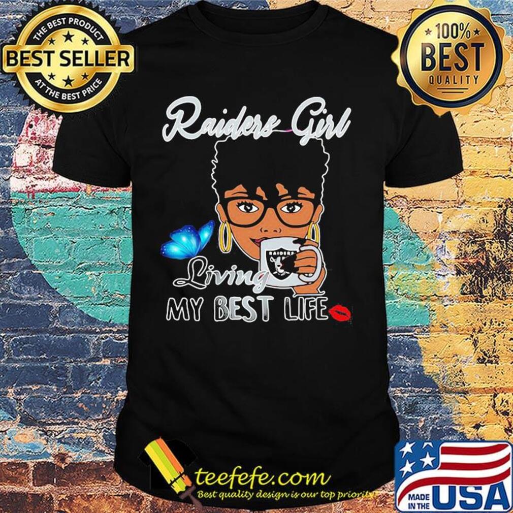Oakland raiders girl living my best life butterfly shirt