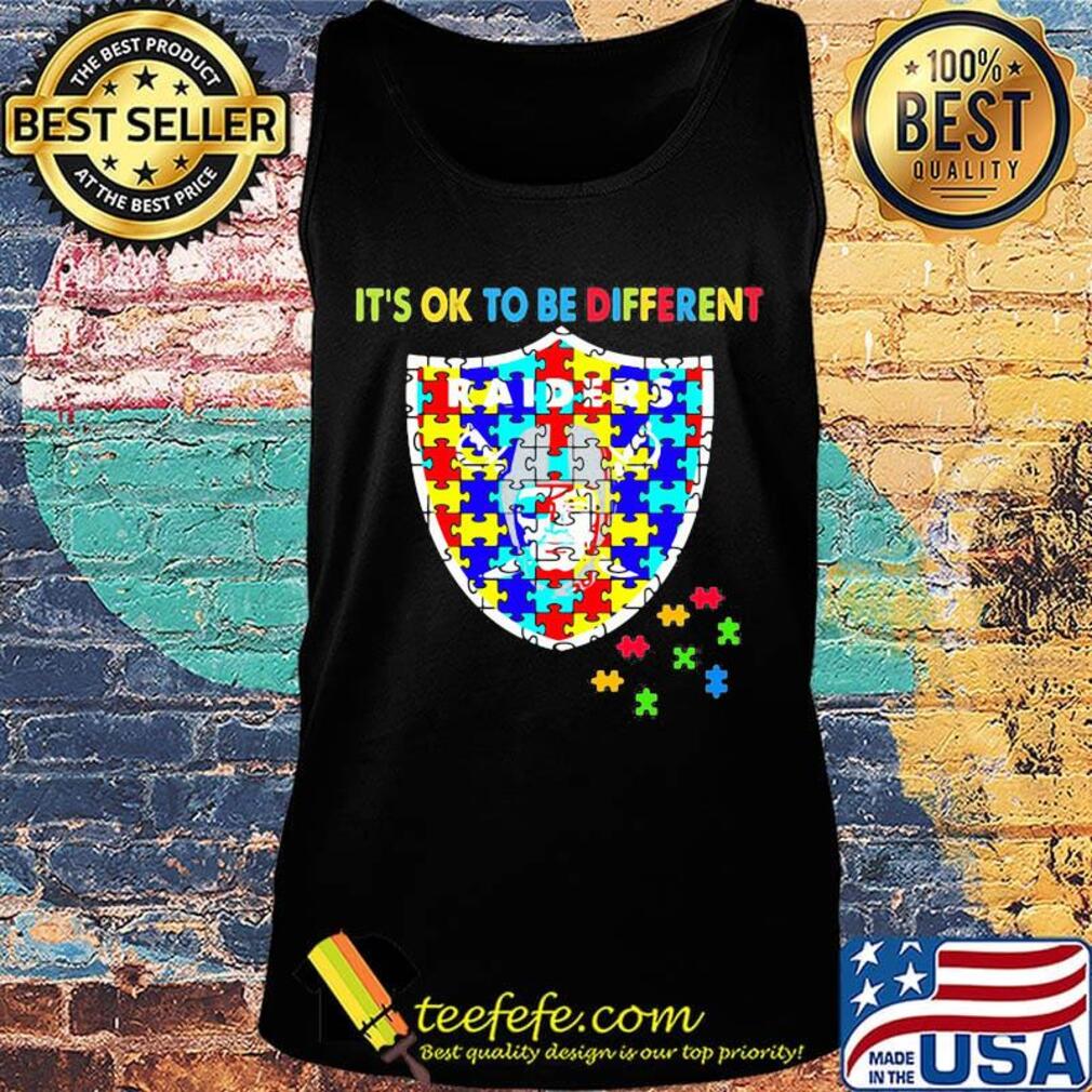 Oakland raiders it's ok to be different autism awareness s Tank top Oakland raiders it's ok to be different autism awareness s Tank top