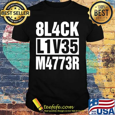 Official 8L4CK L1V35 M4773R Shirt