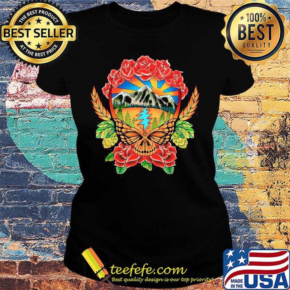 Official Butterfly skull flower s Ladies tee Official Butterfly skull flower s Ladies tee
