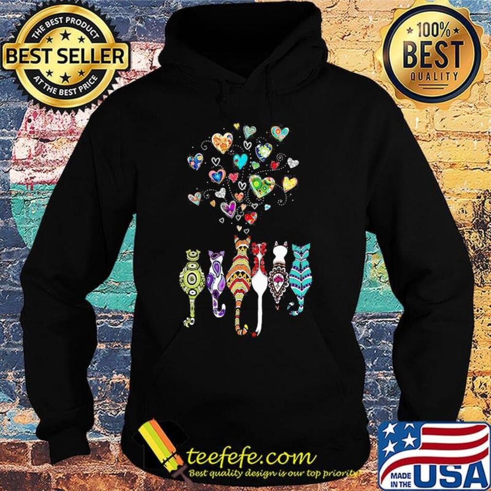 Official hippie cats hearts s Hoodie Official hippie cats hearts s Hoodie
