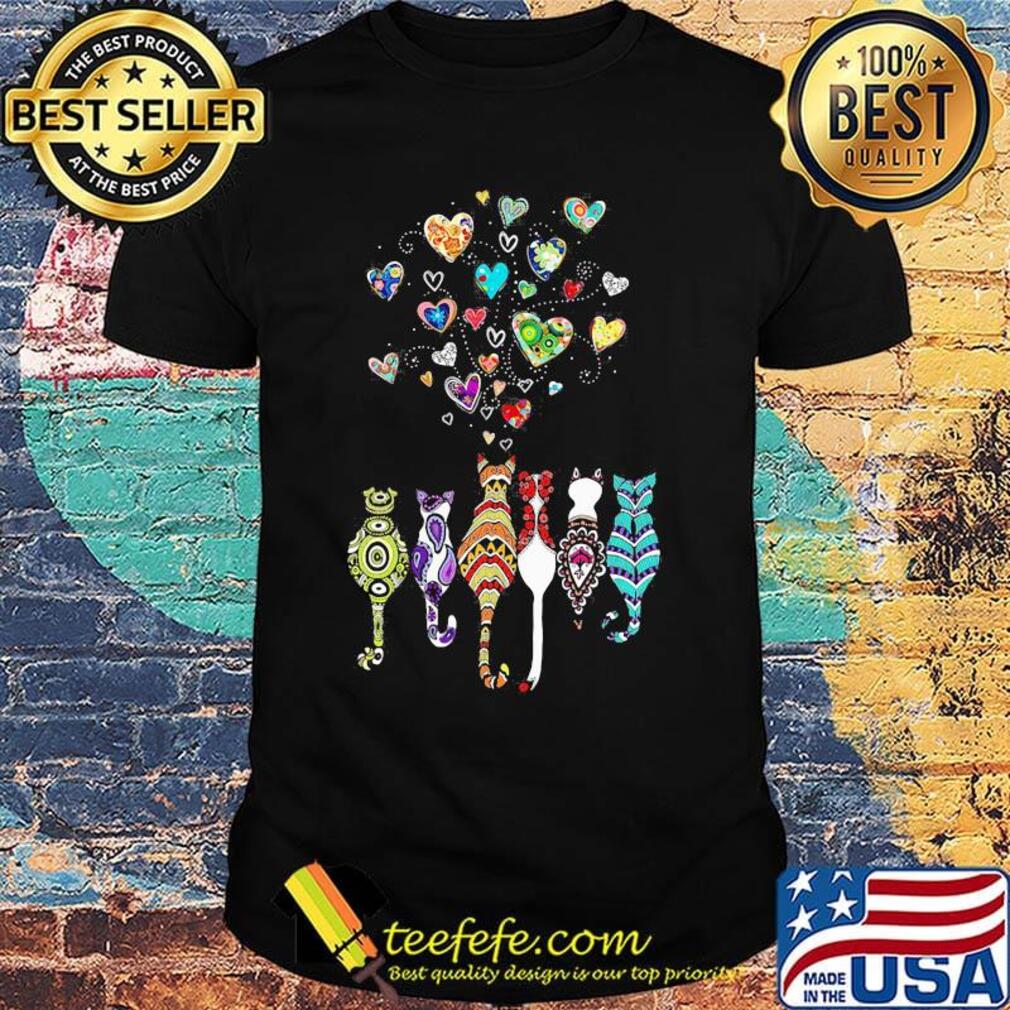 Official hippie cats hearts shirt Official hippie cats hearts shirt