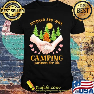 Official Husband And Wife Camping Partners For Life Shirt