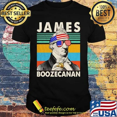 Official james boozecan wine american flag veteran independence day vintage retro shirt