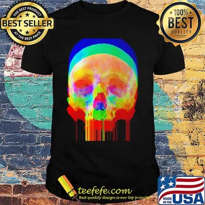 Official lgbt colorfull skulls shirt