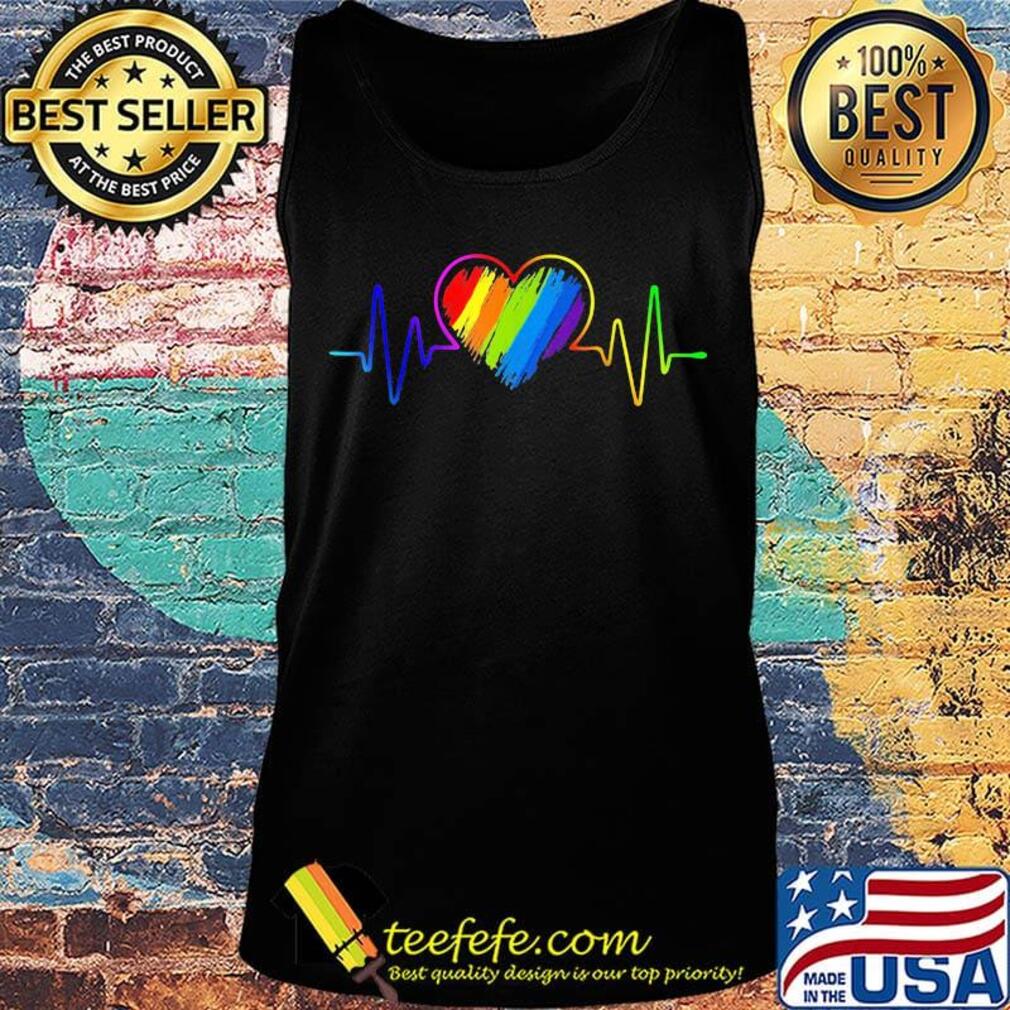 Official lgbt heart heartbeat s Tank top Official lgbt heart heartbeat s Tank top