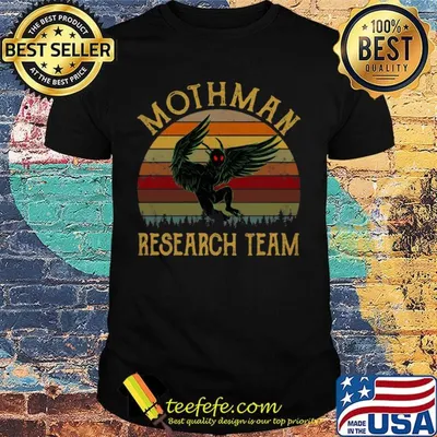 Official Mothman Research Team Vintage Retro Shirt