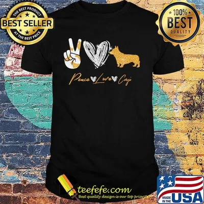 Official Peace Love Corgi Shirt