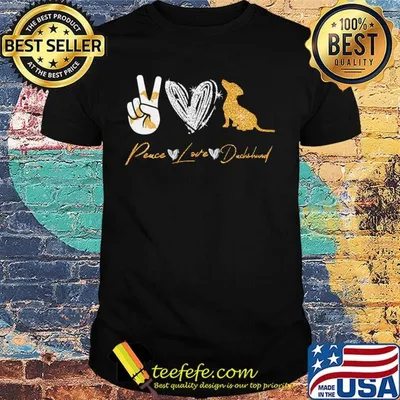 Official Peace love Dachshund Shirt