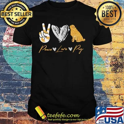 Official Peace Love Pug Shirt