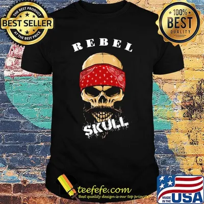 Official rebel skull beard shirt