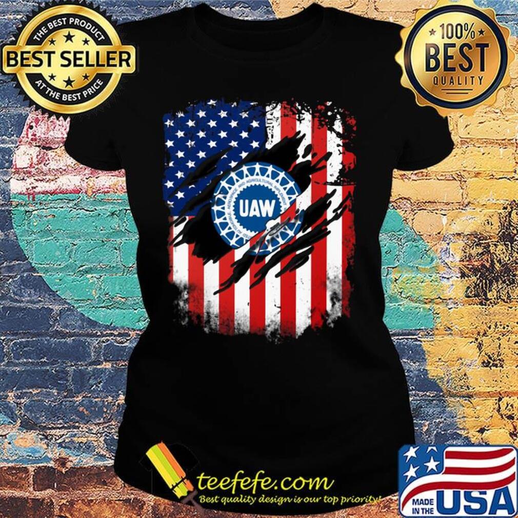 Official UAW American flag s Ladies tee Official UAW American flag s Ladies tee