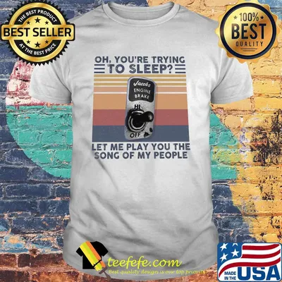 Oh, you're trying to sleep let me play you the song of my people vintage retro shirt