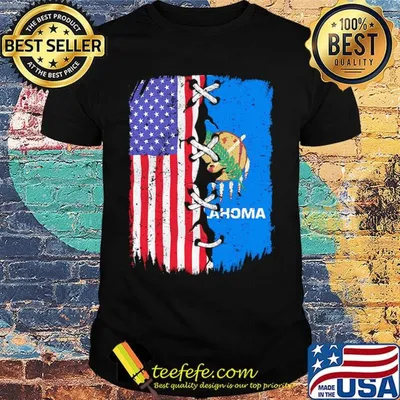 Oklahoma American flag independence day shirt