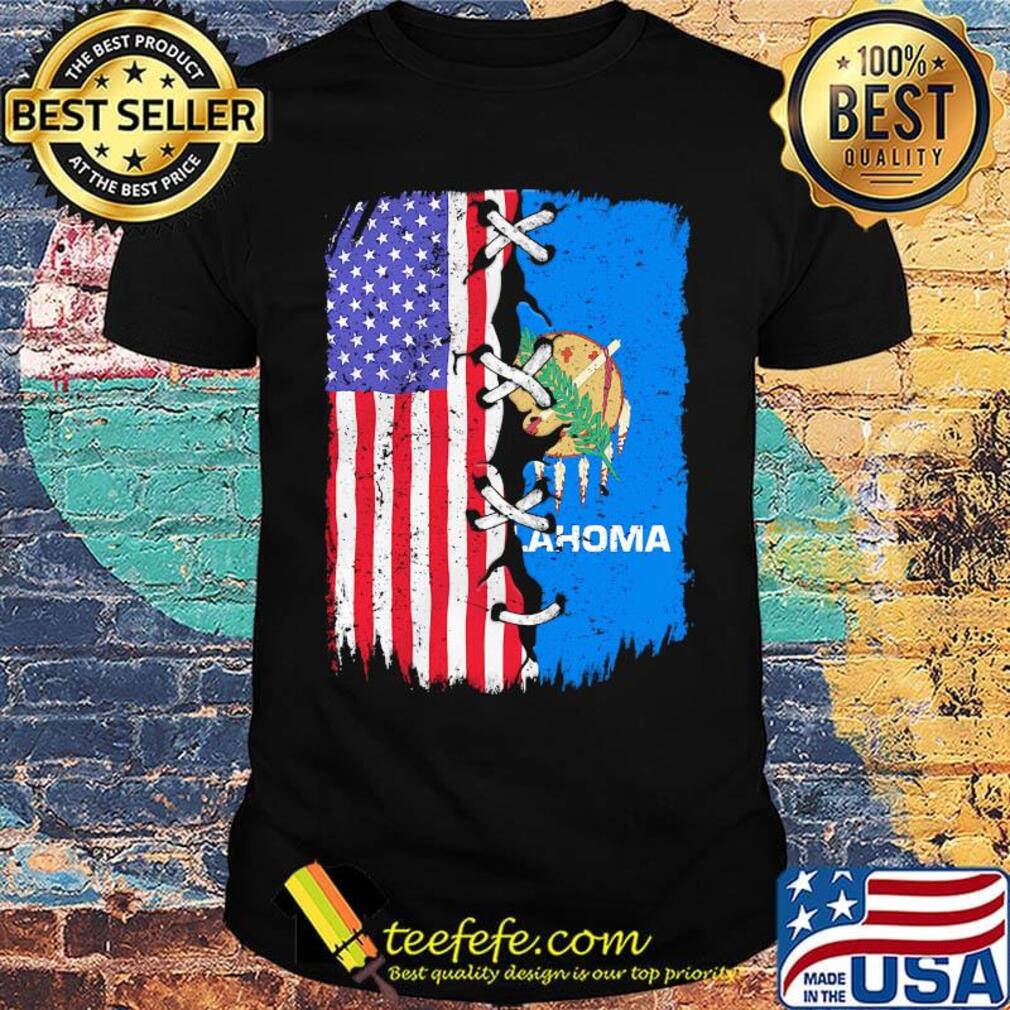 Oklahoma American flag independence day shirt