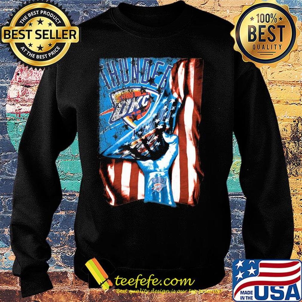 Oklahoma city thunder american flag independence day s Sweater Oklahoma city thunder american flag independence day s Sweater