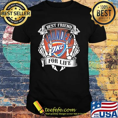 Oklahoma city thunder best friend for life seketon shirt