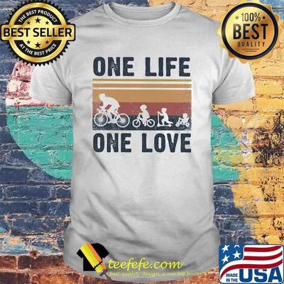 One Life One Love Bike Bikecil Vintage Retro Shirt
