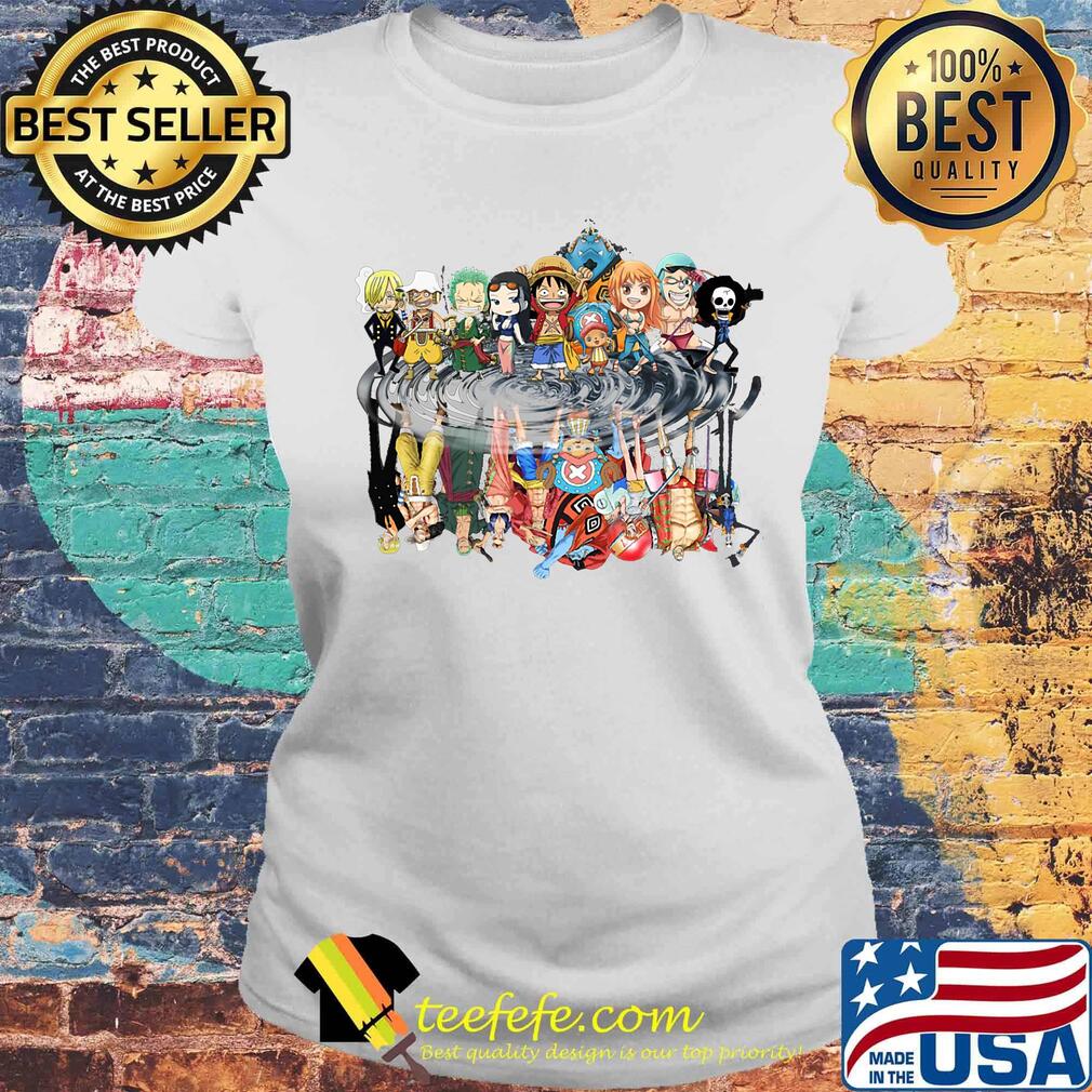One piece cartoon chibi characters water reflection s Laides tee One piece cartoon chibi characters water reflection s Laides tee