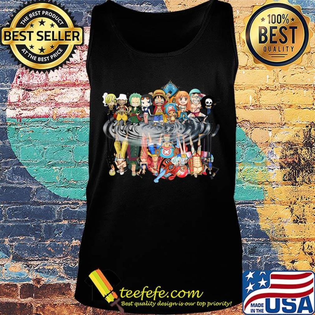 One piece cartoon chibi characters water reflection s Tank top One piece cartoon chibi characters water reflection s Tank top