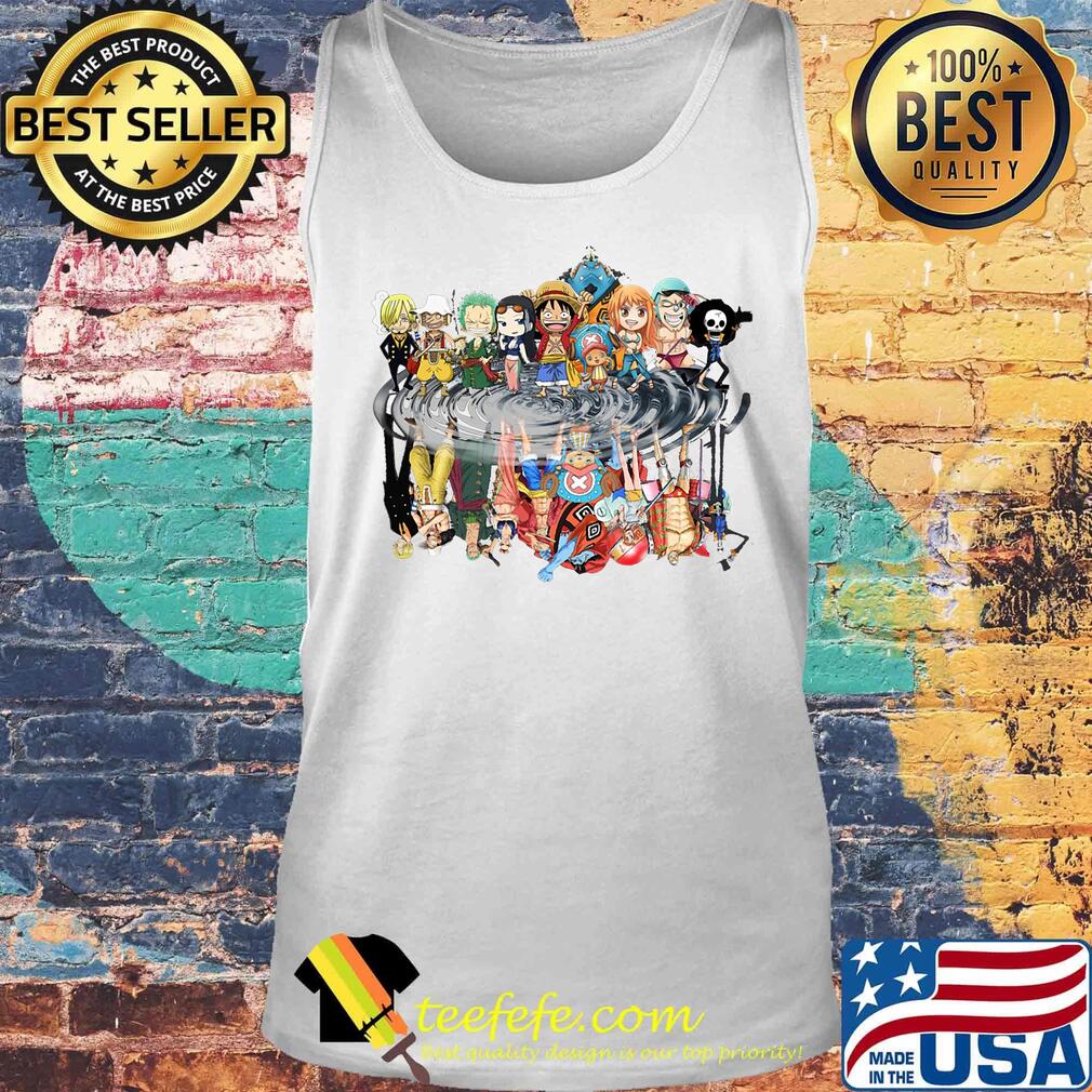 One piece cartoon chibi characters water reflection s Tank top One piece cartoon chibi characters water reflection s Tank top