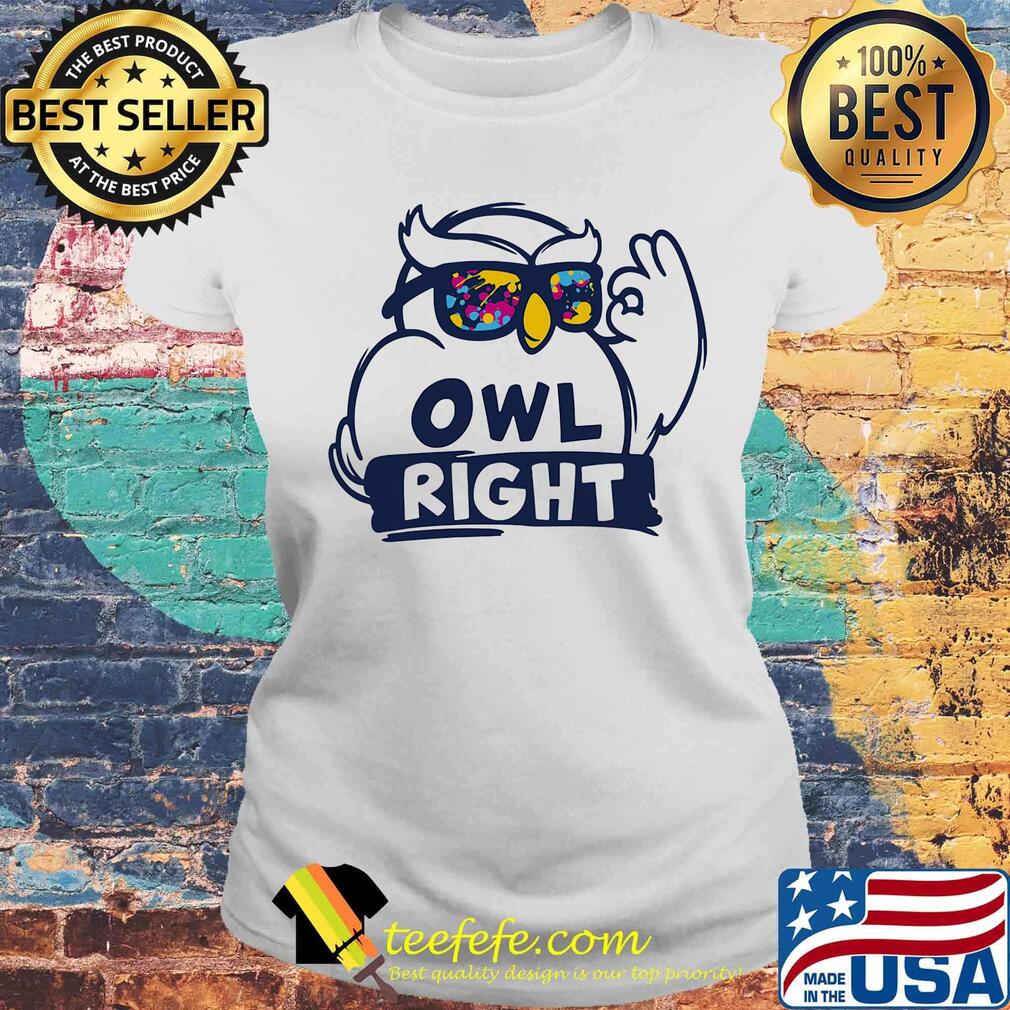 Owl right colors water s Laides tee Owl right colors water s Laides tee