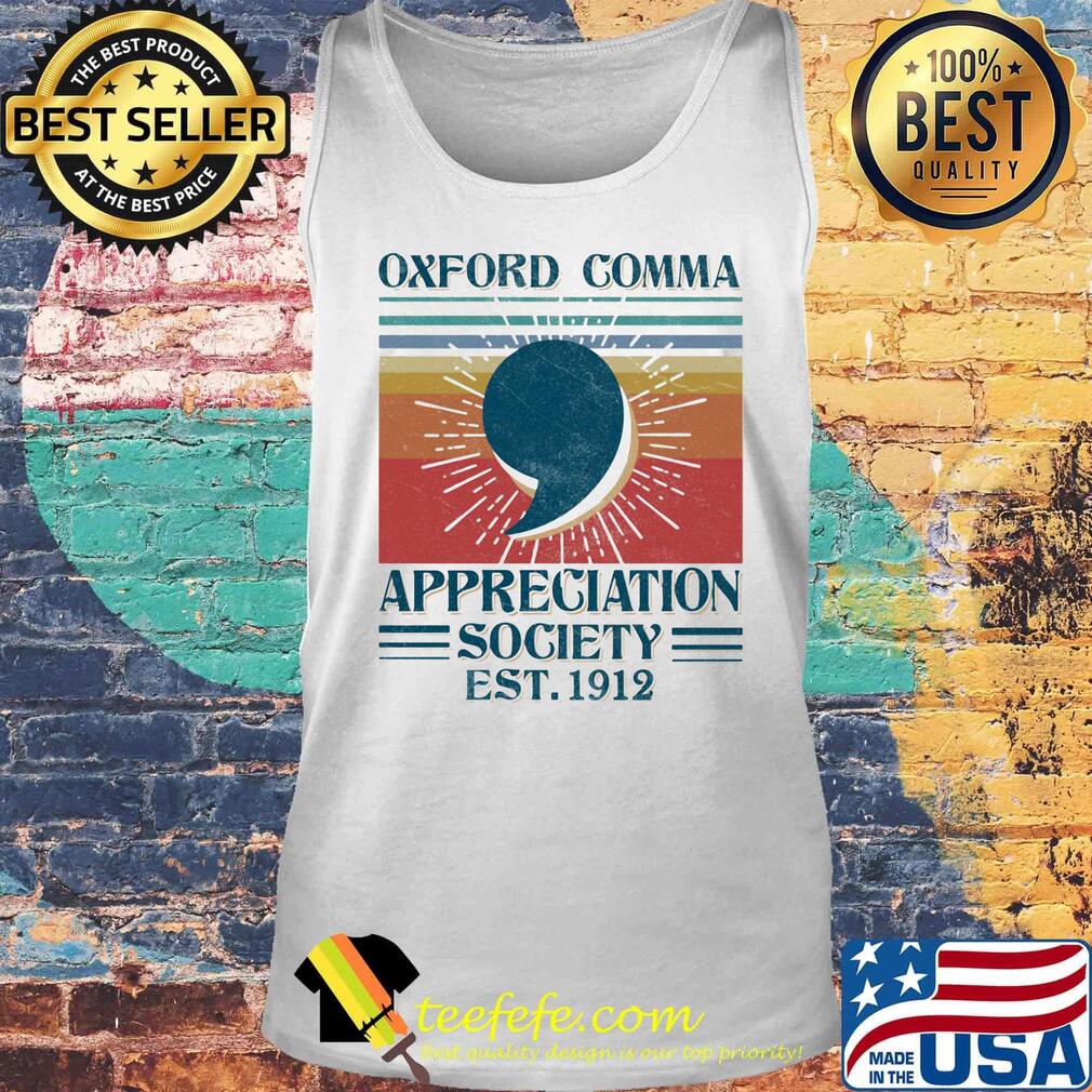 Oxfrord Comma Appreciation Society Est 1912 Vintage Retro Shirt Tank top Oxfrord Comma Appreciation Society Est 1912 Vintage Retro Shirt Tank top